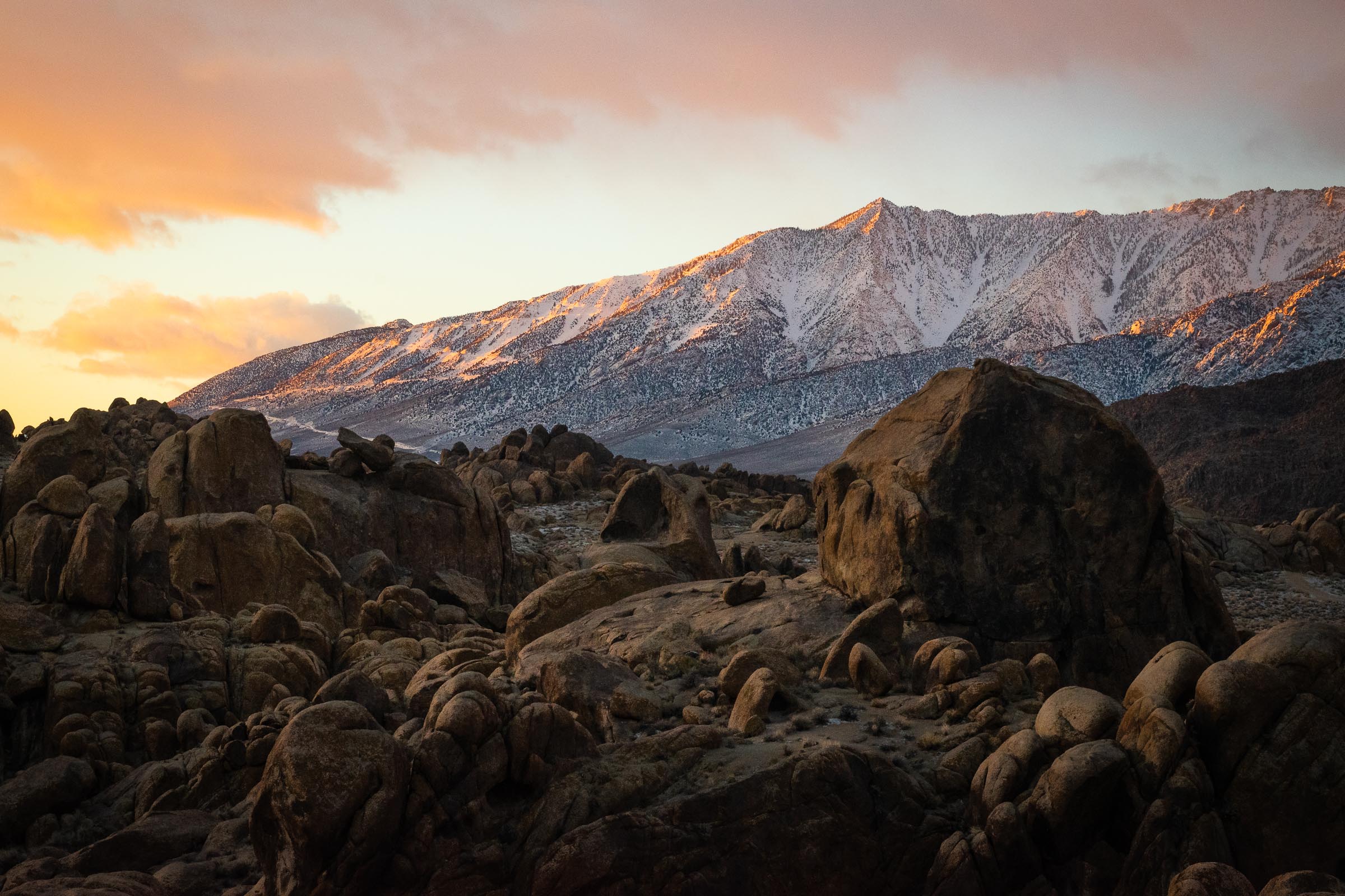 Sunrise in California's Alabama Hills