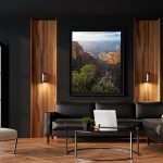 Living Room With Fine Art Displayed above the couch.